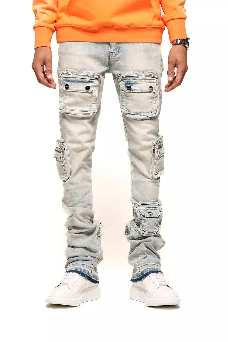 PHEELINGS JOURNEY TO GREATNESS FLARE STACK DENIM (LIGHT BLUE)