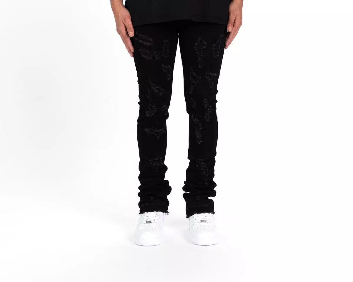 Pheelings NOW OR NEVER FLARE STACK DENIM (JET BLACK)