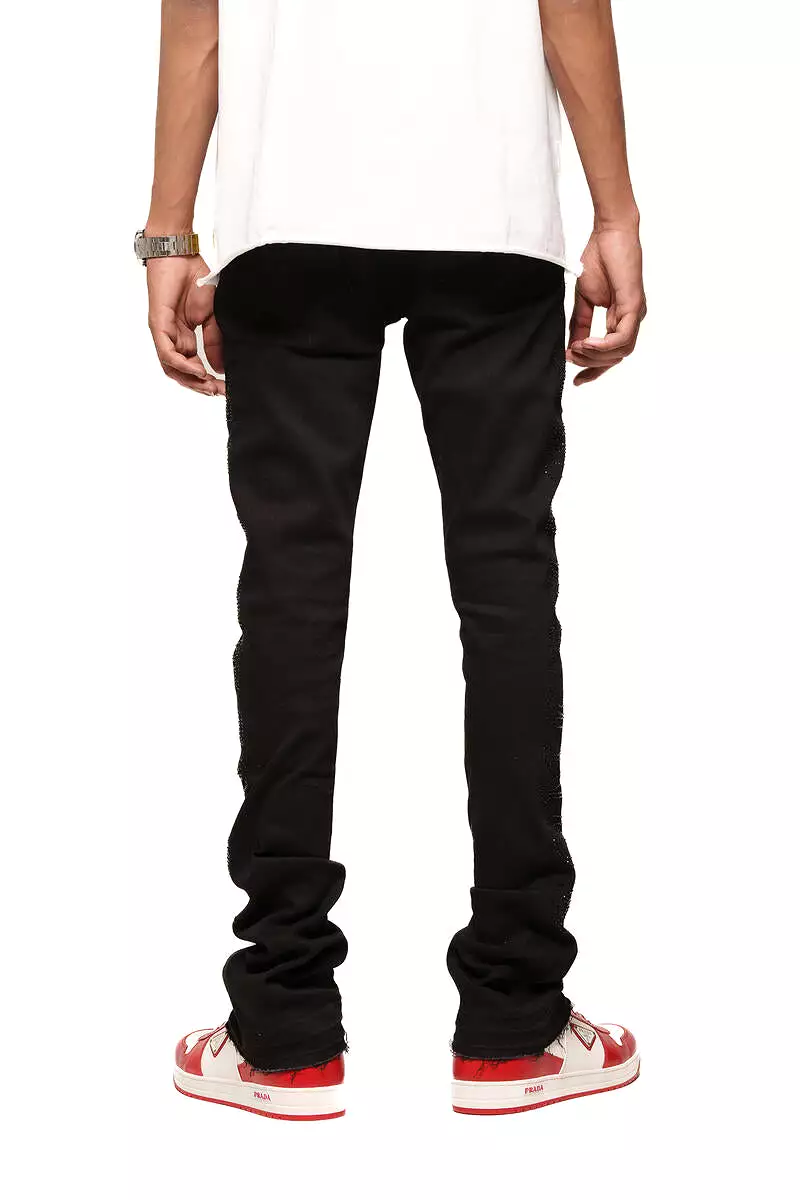 Pheelings RISING ABOVE FLARE STACK DENIM (JET BLACK)