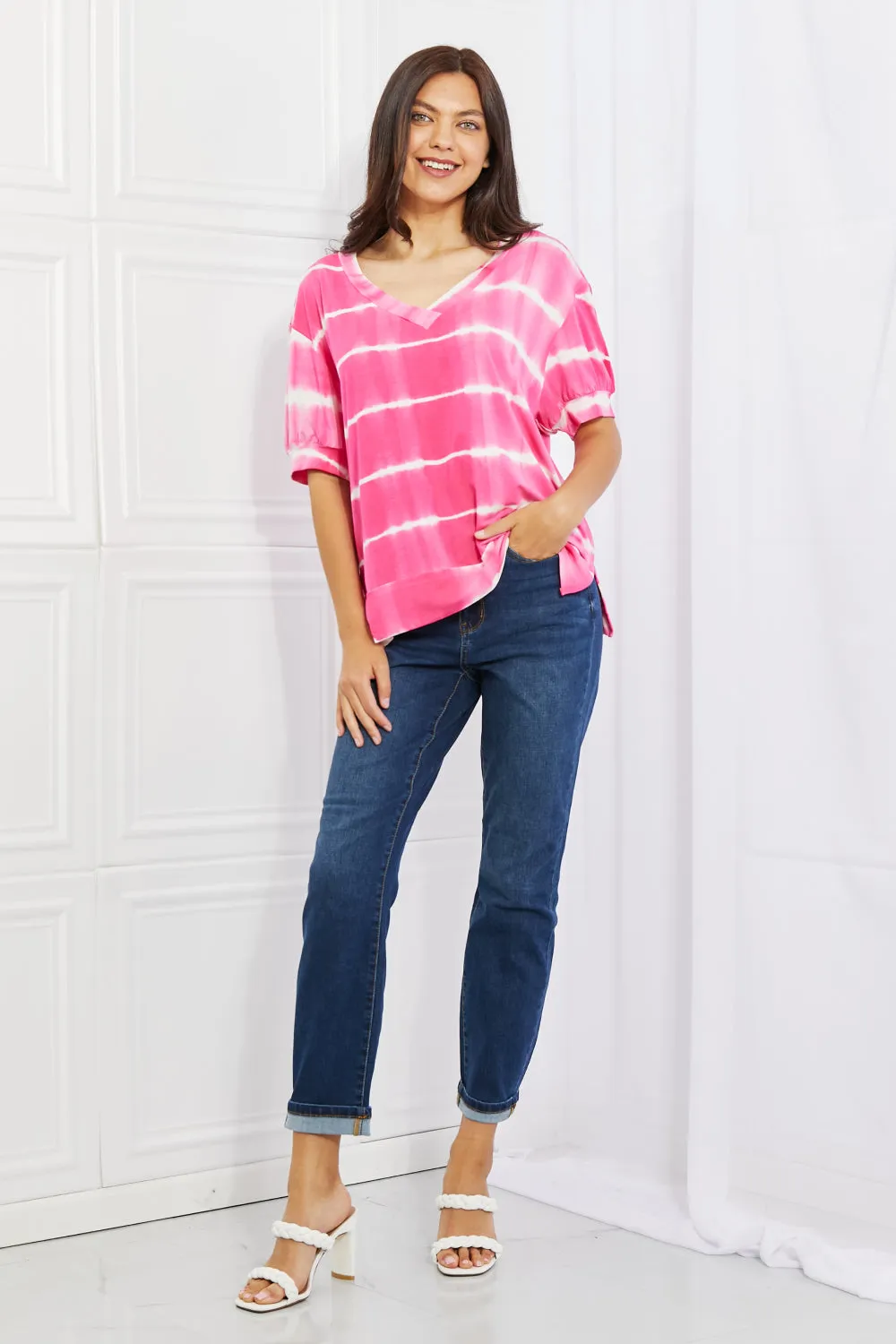 Pink Passions V Neck Tee