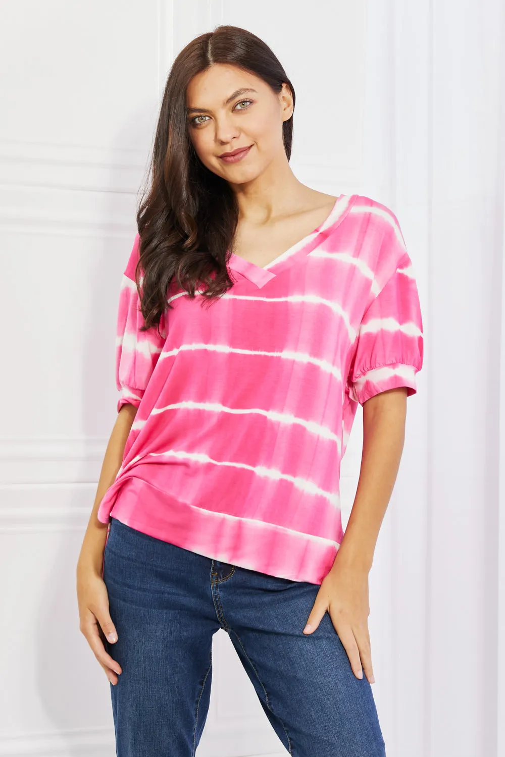 Pink Passions V Neck Tee