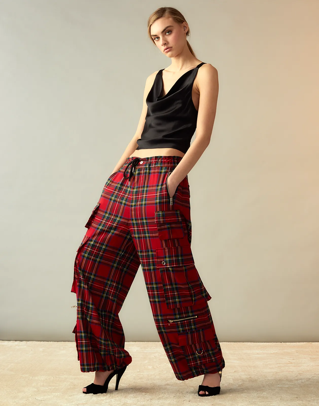 Plaid Cargo Pants