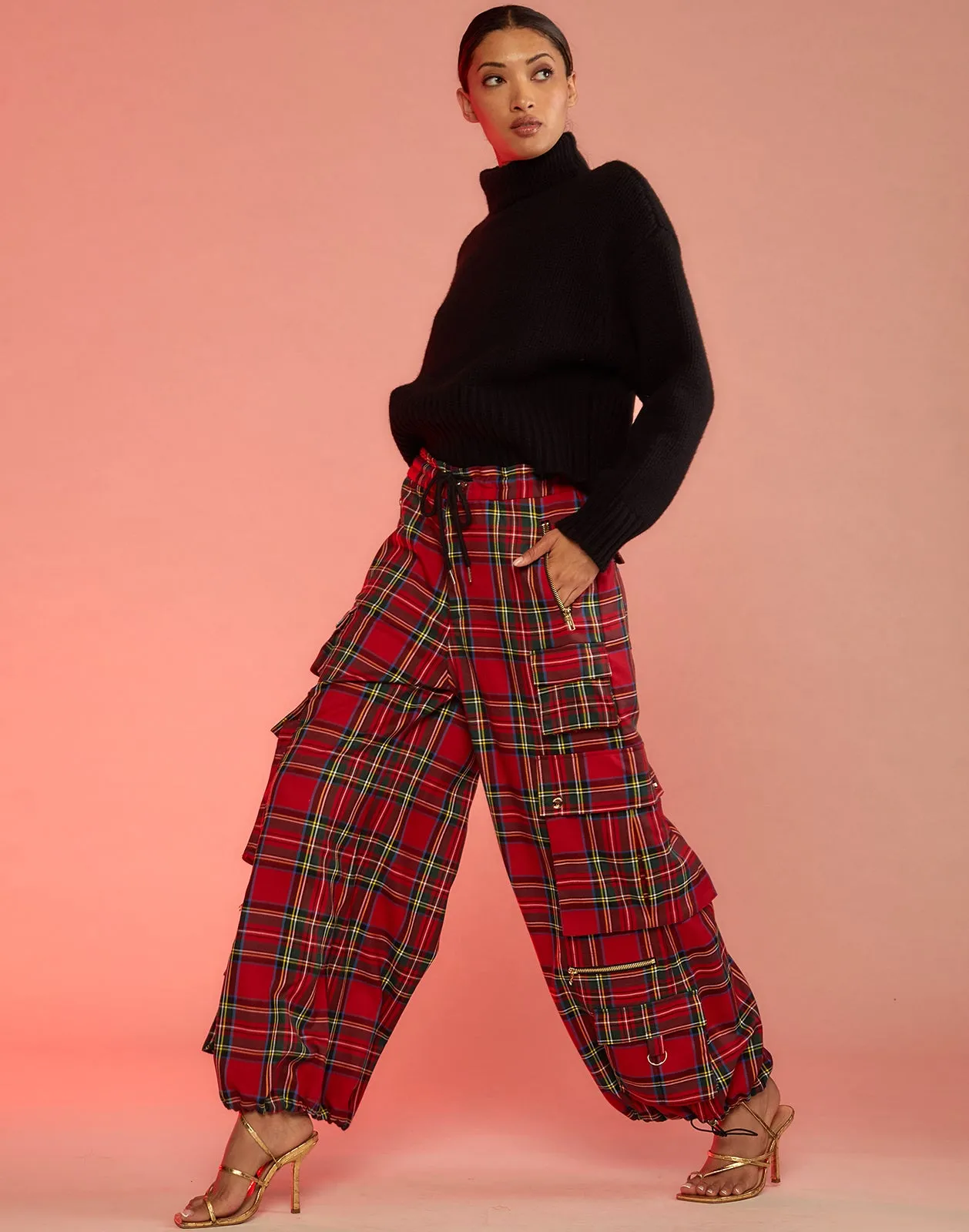 Plaid Cargo Pants