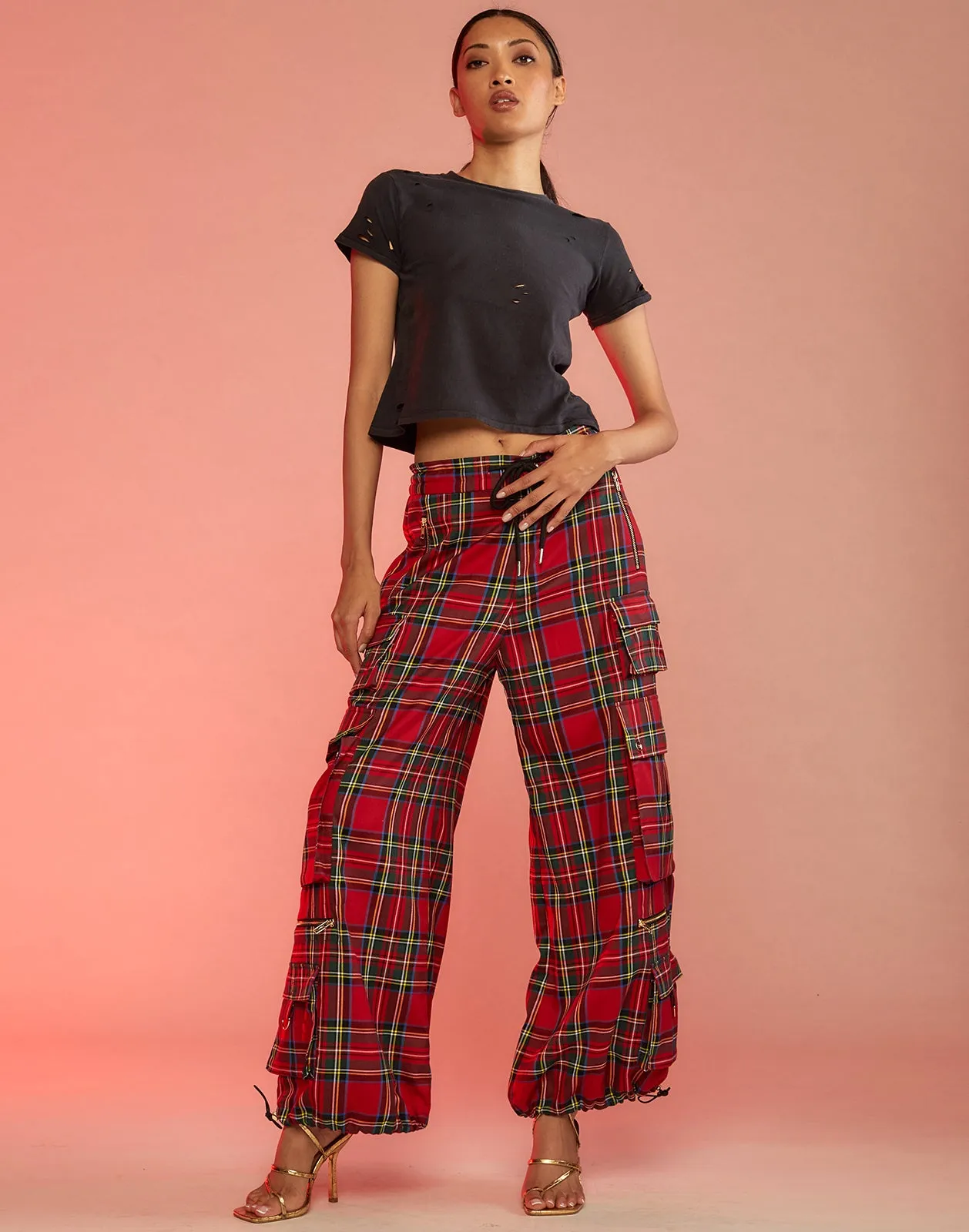 Plaid Cargo Pants