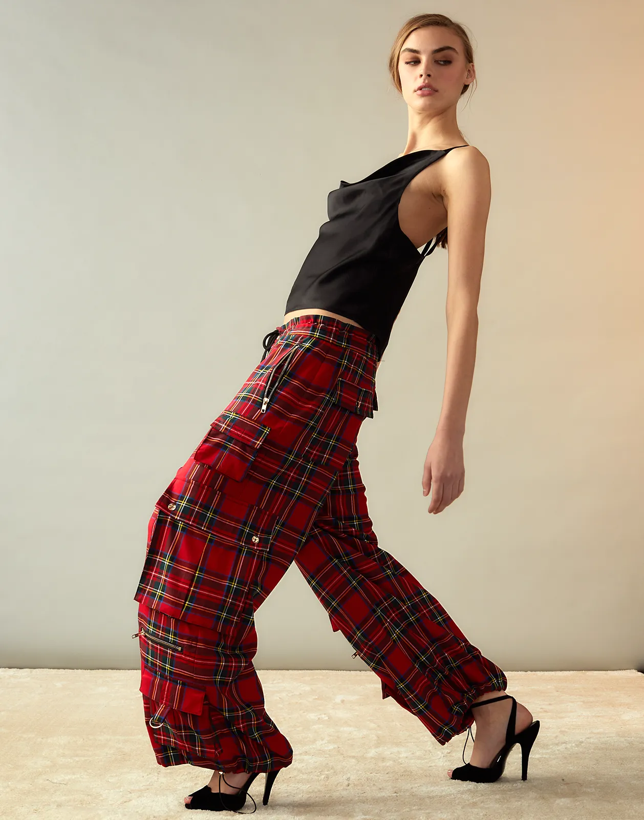 Plaid Cargo Pants