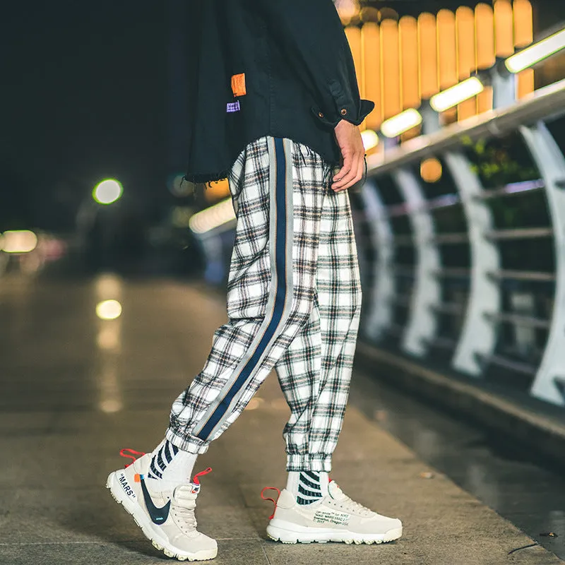 Plaid casual pants