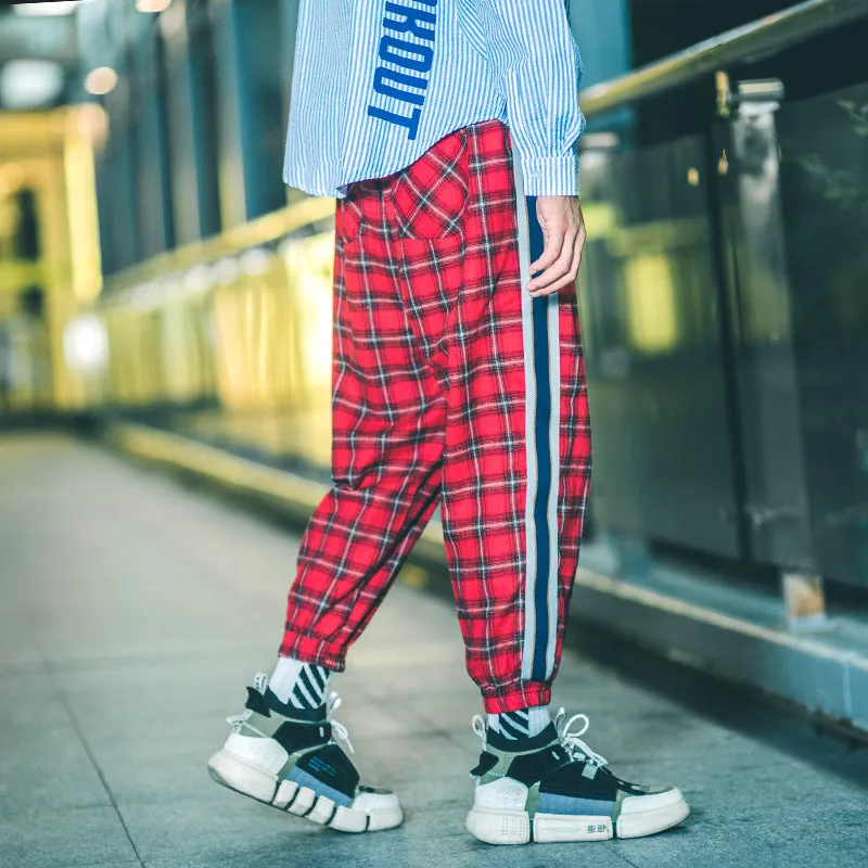 Plaid casual pants