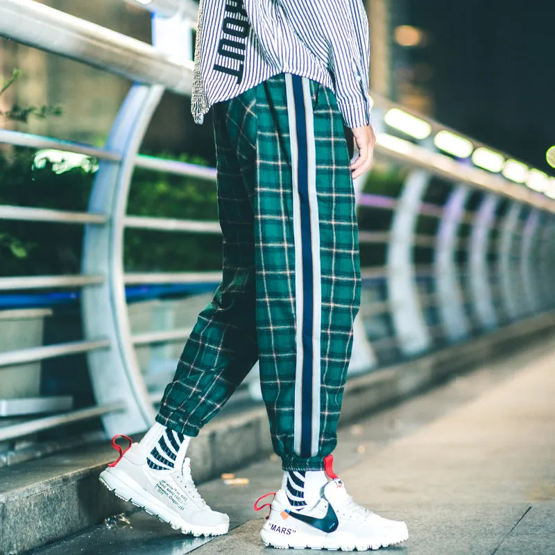 Plaid casual pants