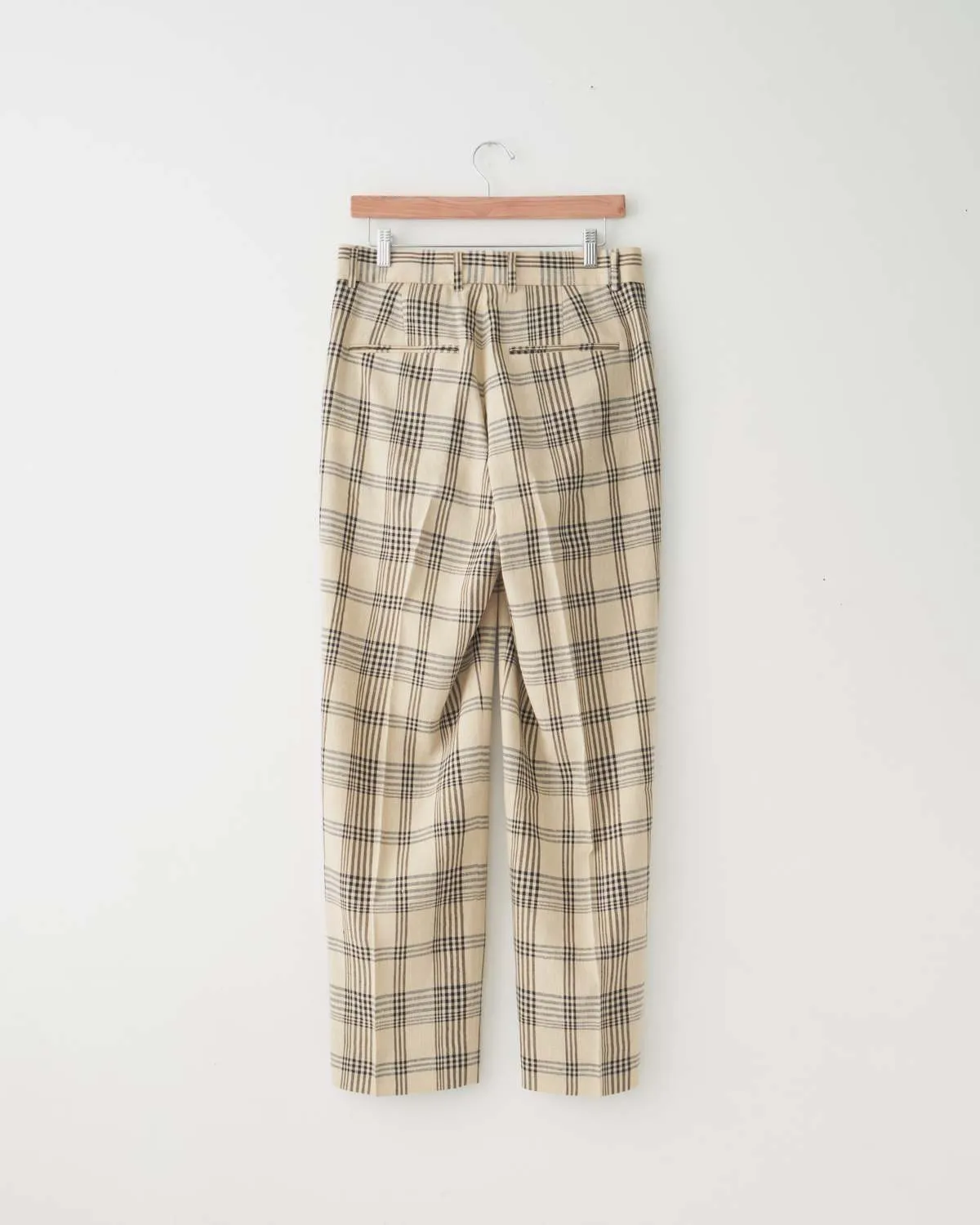 Plaid Pants - Beige