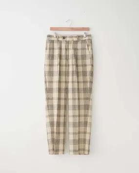 Plaid Pants - Beige