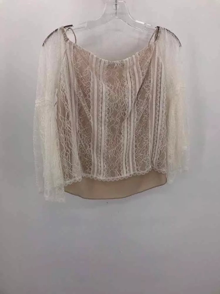 Pre-Owned Alice + Olivia Ivory Size Medium Blouse