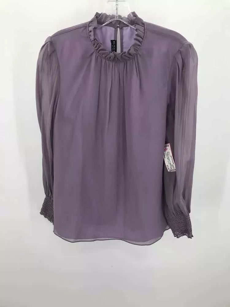 Pre-Owned Alice & Trixie Purple Size Medium Blouse