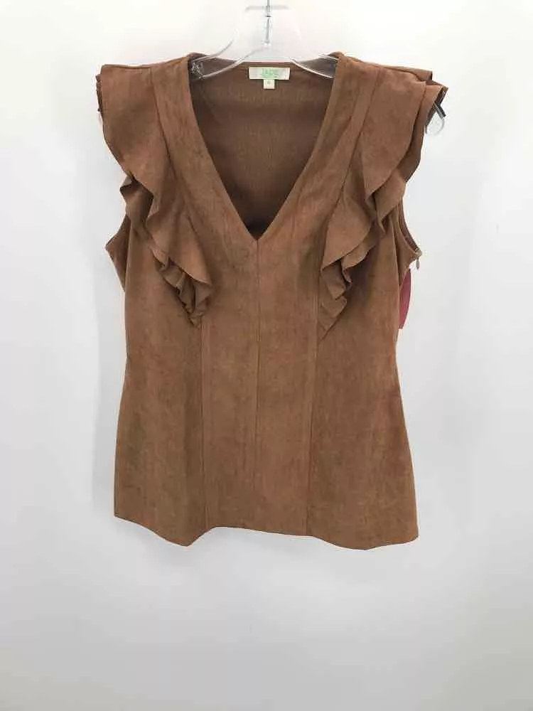 Pre-Owned Jade Brown Size Medium Blouse