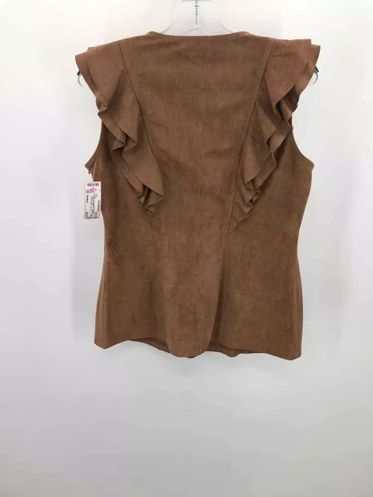 Pre-Owned Jade Brown Size Medium Blouse