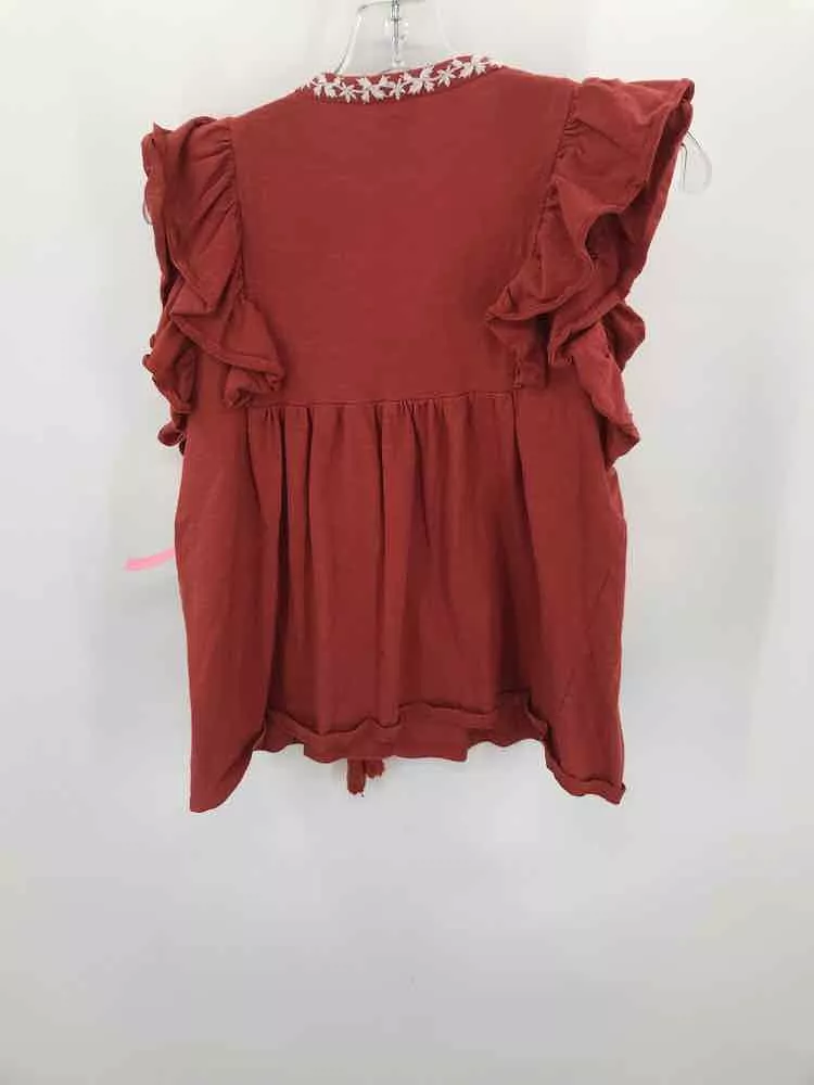 Pre-Owned Keep in Touch Orange Size Medium Blouse