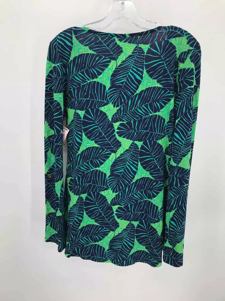 Pre-Owned Lilly Pulitzer Blue Size Medium Blouse