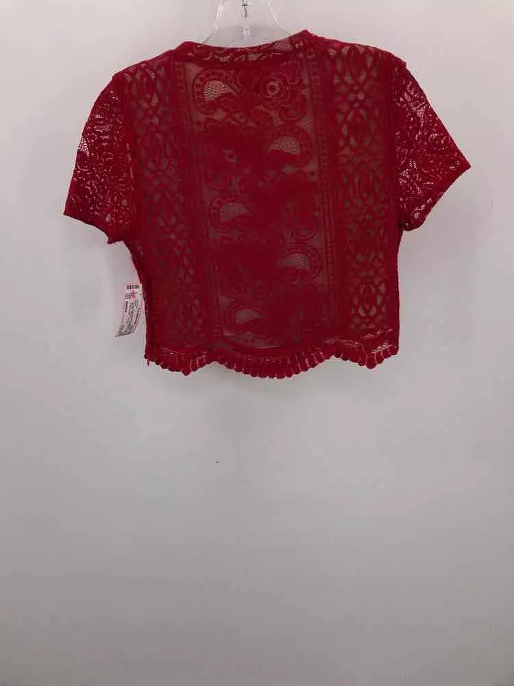 Pre-Owned Love, Fire Red Size Medium Blouse