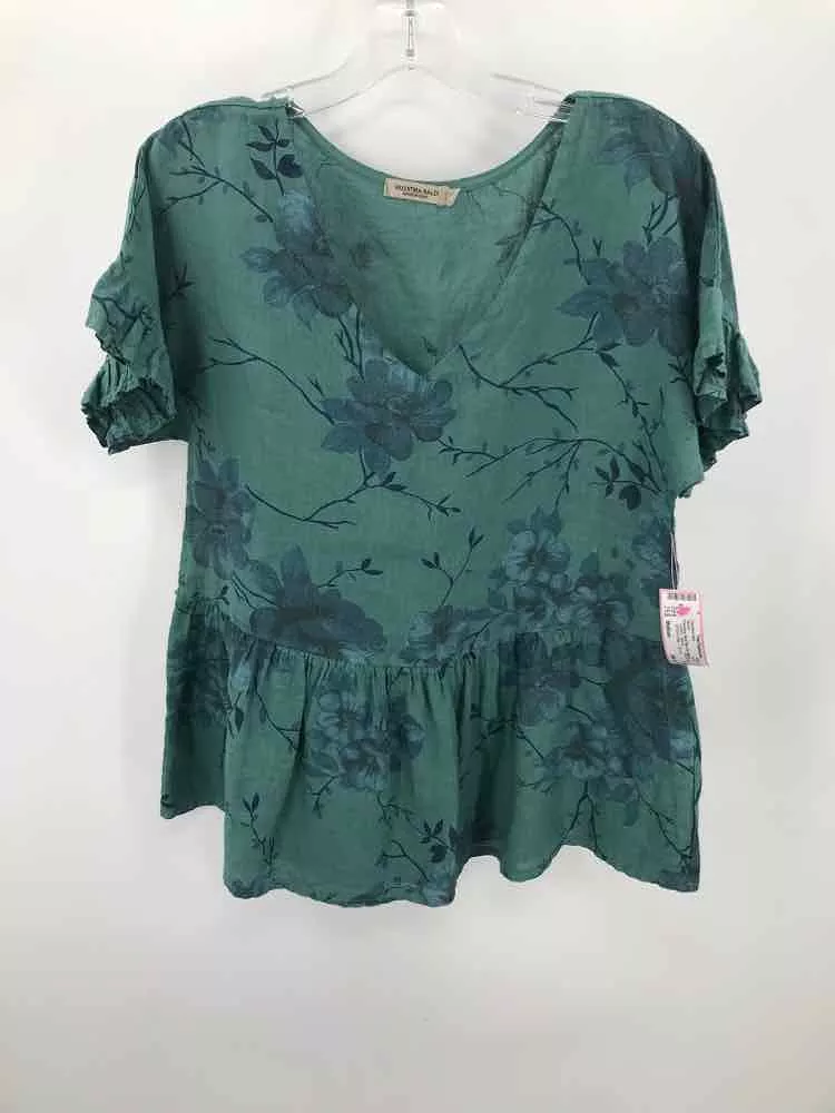 Pre-Owned Valentina Naldi Blue Size Medium Blouse