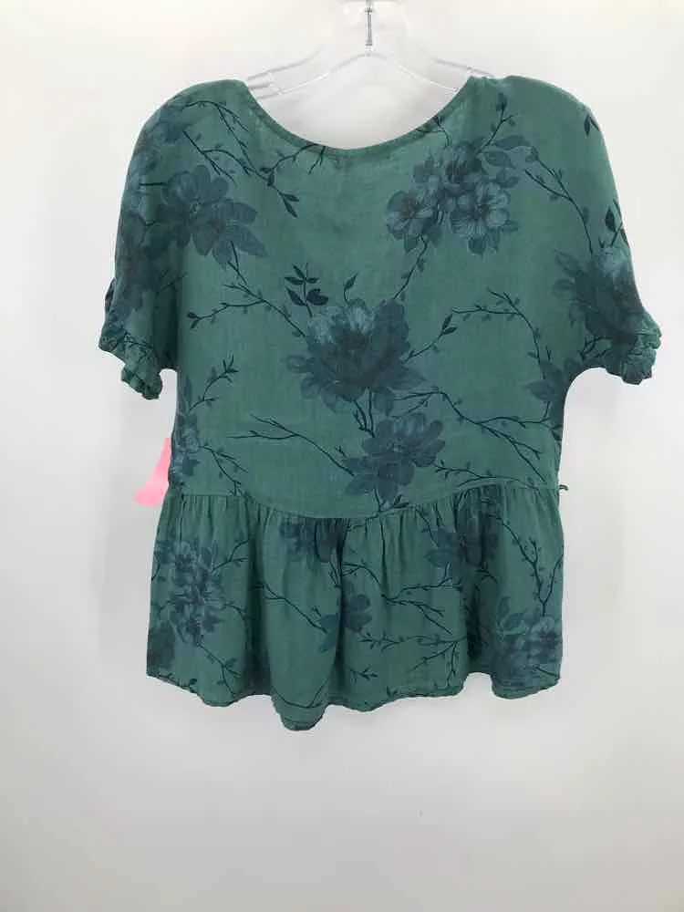 Pre-Owned Valentina Naldi Blue Size Medium Blouse