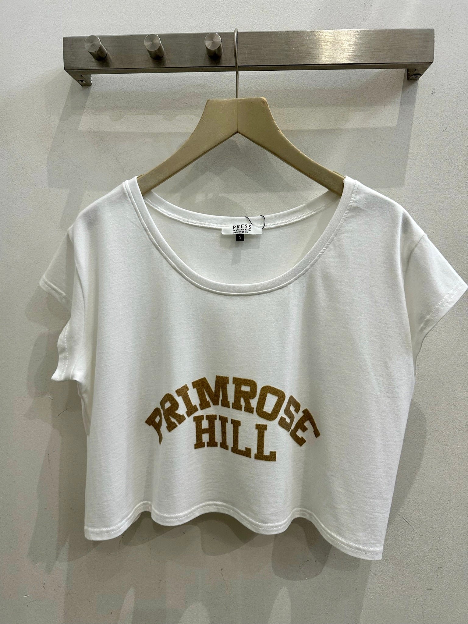 Primrose Hill White Organic Cotton Boxy Tee