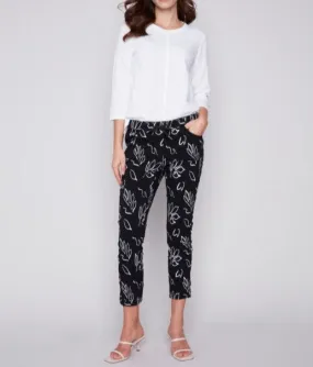 Printed Crinkle Jogger Pants