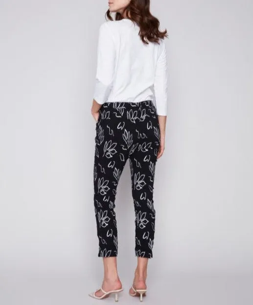 Printed Crinkle Jogger Pants