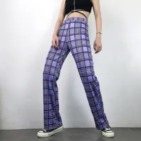 Purple Plaid Pants