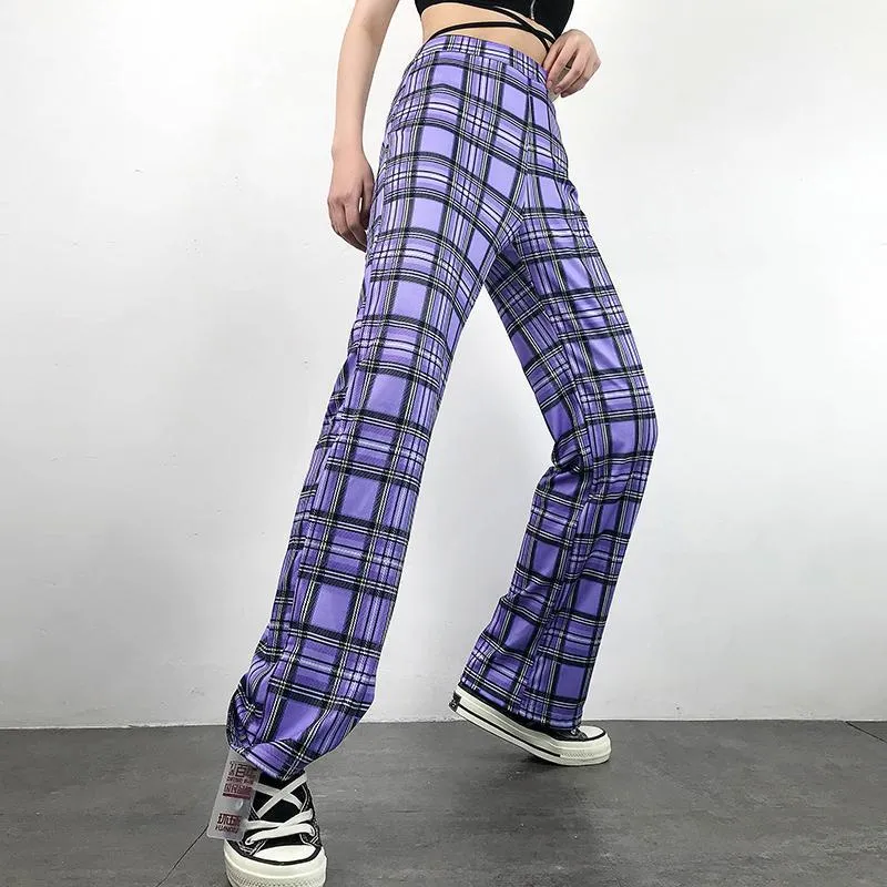 Purple Plaid Pants