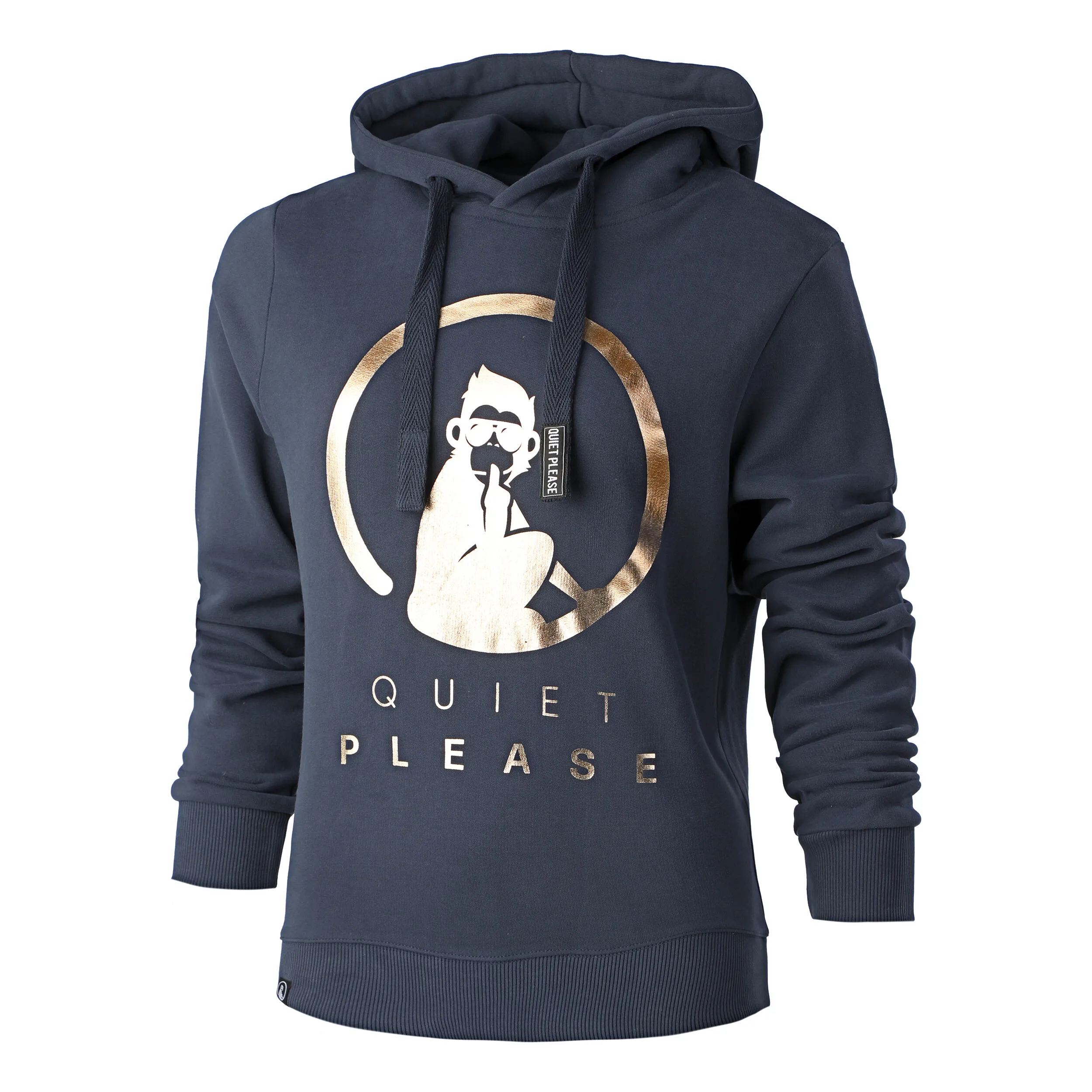 Quiet Please Baseline Logo Metallic Hoody Women