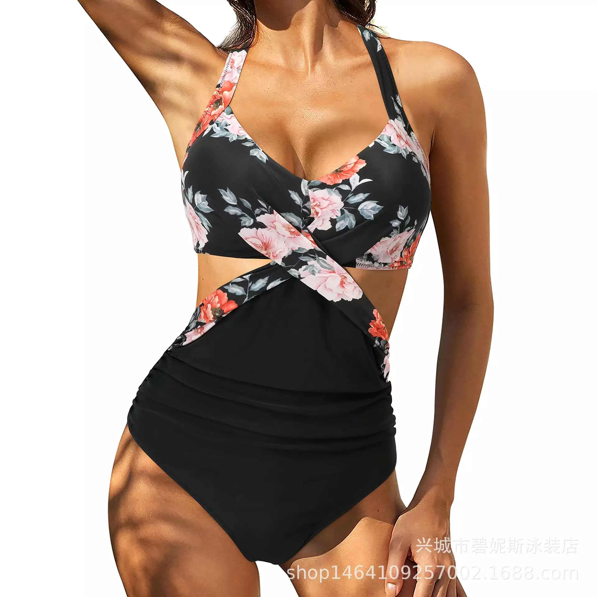 Ready-stock sexy foreign trade one-piece swimsuit for women