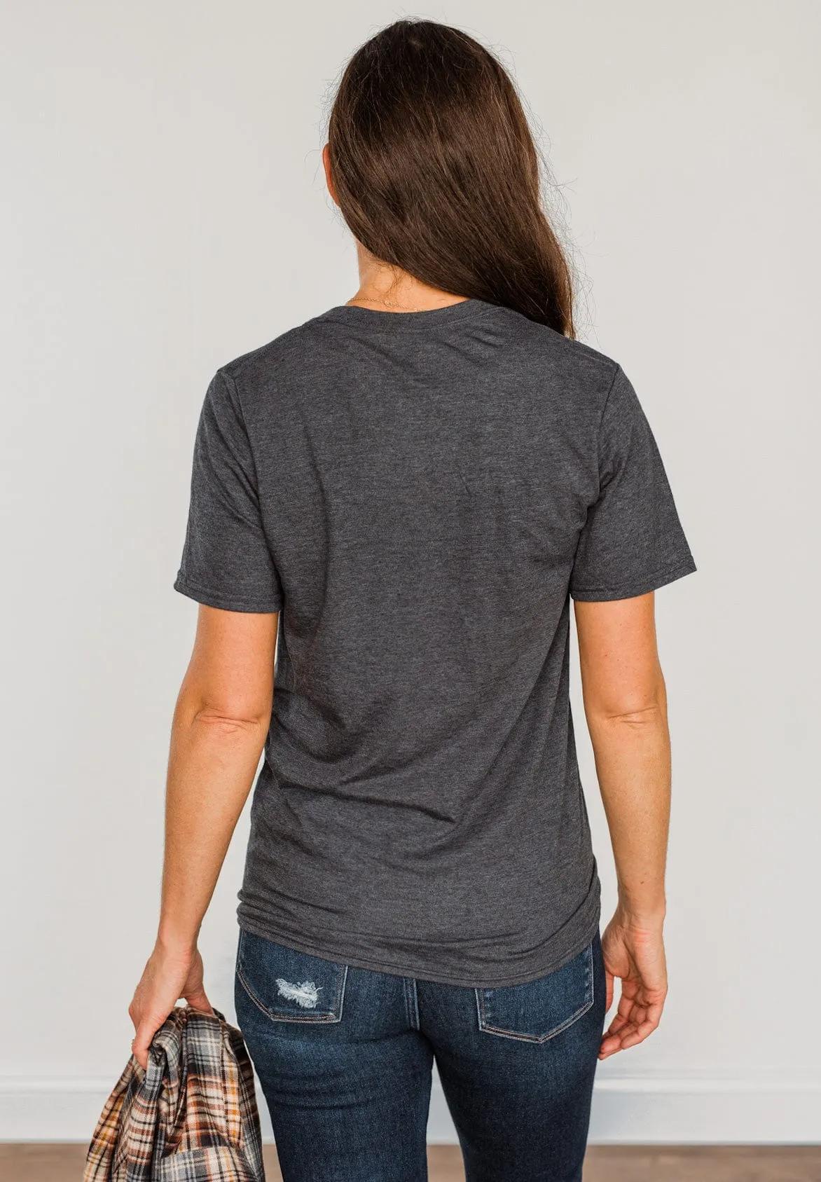 Retail Therapy Fixes Everything.. Graphic Tee- Charcoal