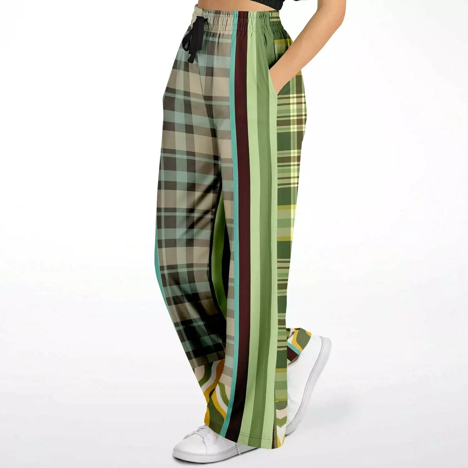 Rolling Green Eco-Poly Stretchy Phat Bellbottoms