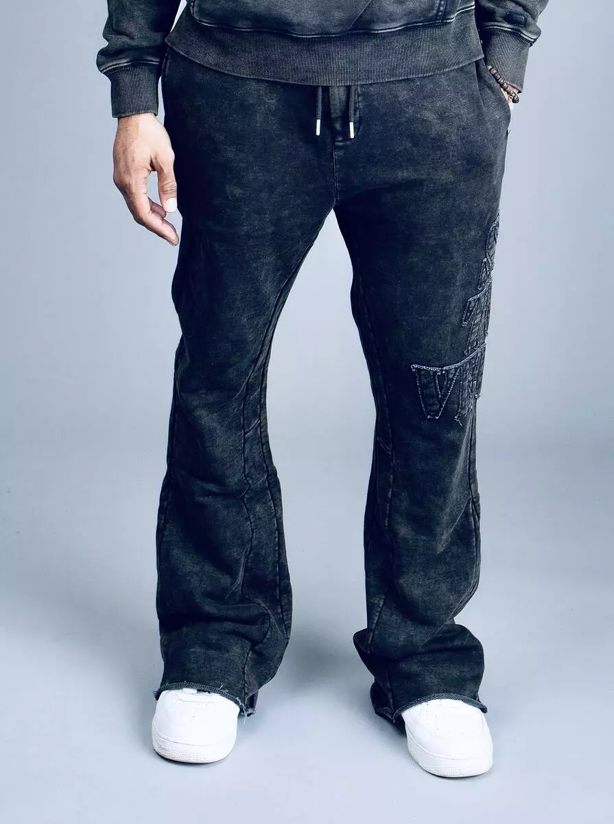 SI TU VEUX CORE FLARE JOGGER (WASHED BLACK)