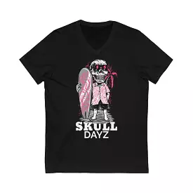 Skull Dayz Jersey SS V-Neck Tee