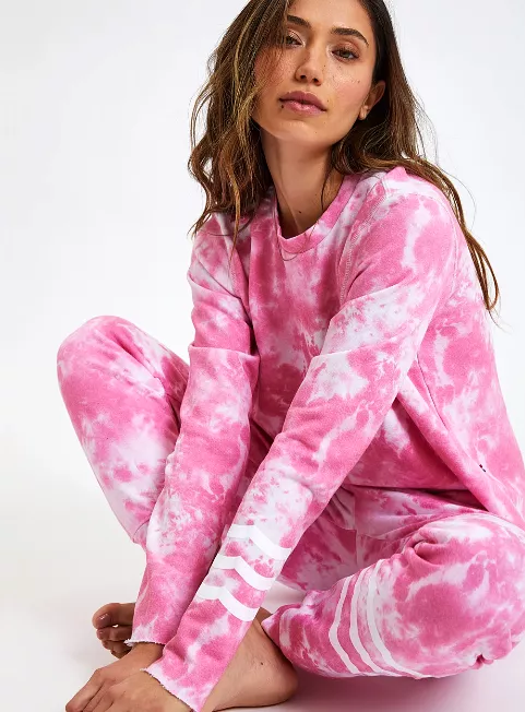 Sol Angeles passion pink marble jogger