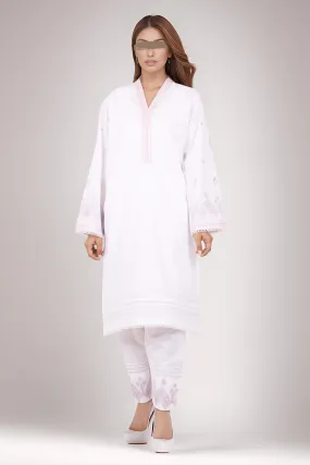 Solid Embroidered Cotton Dobby Stitched 2 Piece (Shirt/Trouser)