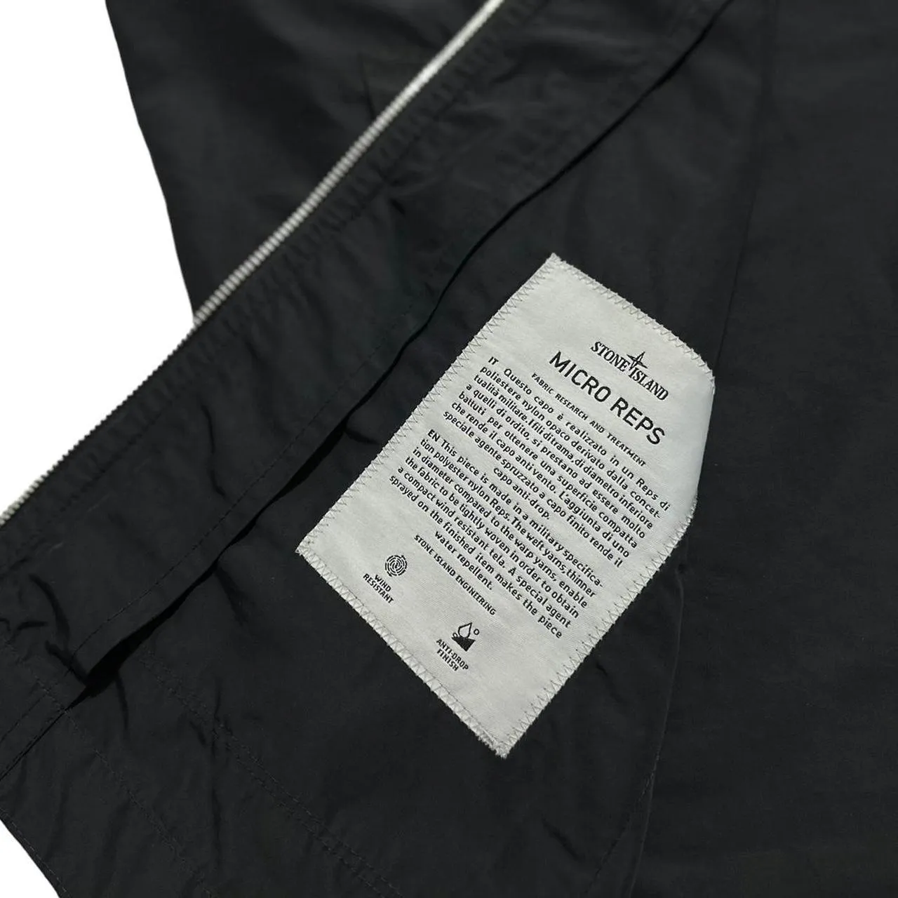 Stone Island Micro Reps Black Jacket