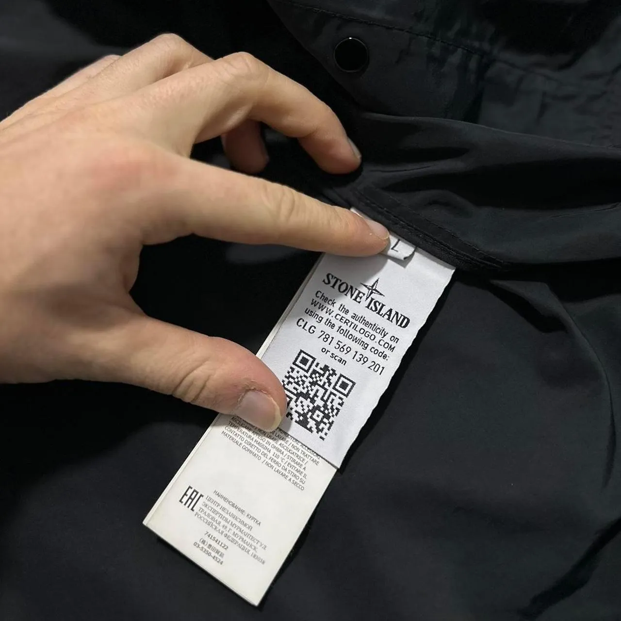 Stone Island Micro Reps Black Jacket