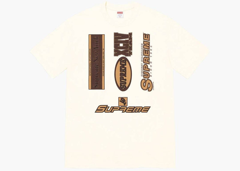 Supreme Multi Logos Tee Natural