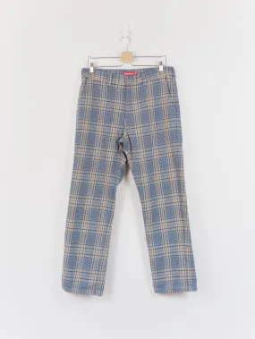 Supreme SS19 Work Pants in Blue Plaid