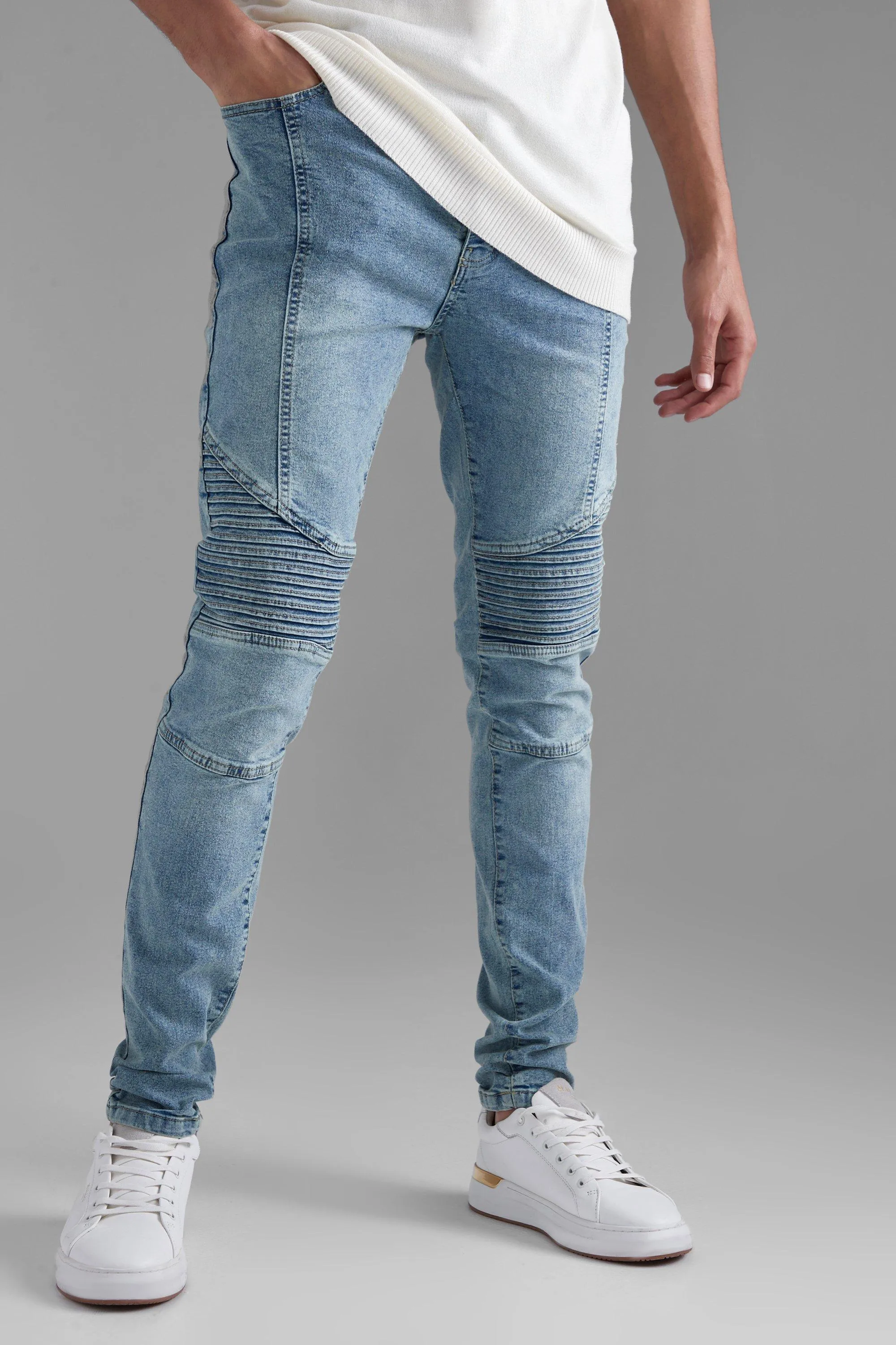 Tall Stretch Skinny Fit Biker Jean