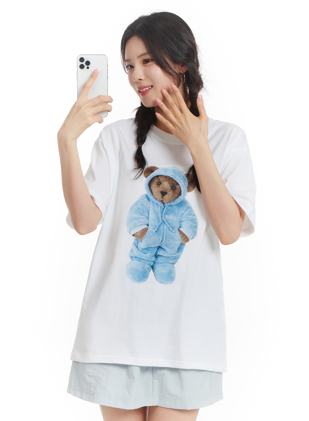 Teddy Graphic Oversized Tee OF428