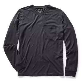 The Cotton Hemp Long Sleeve Tee in Charcoal