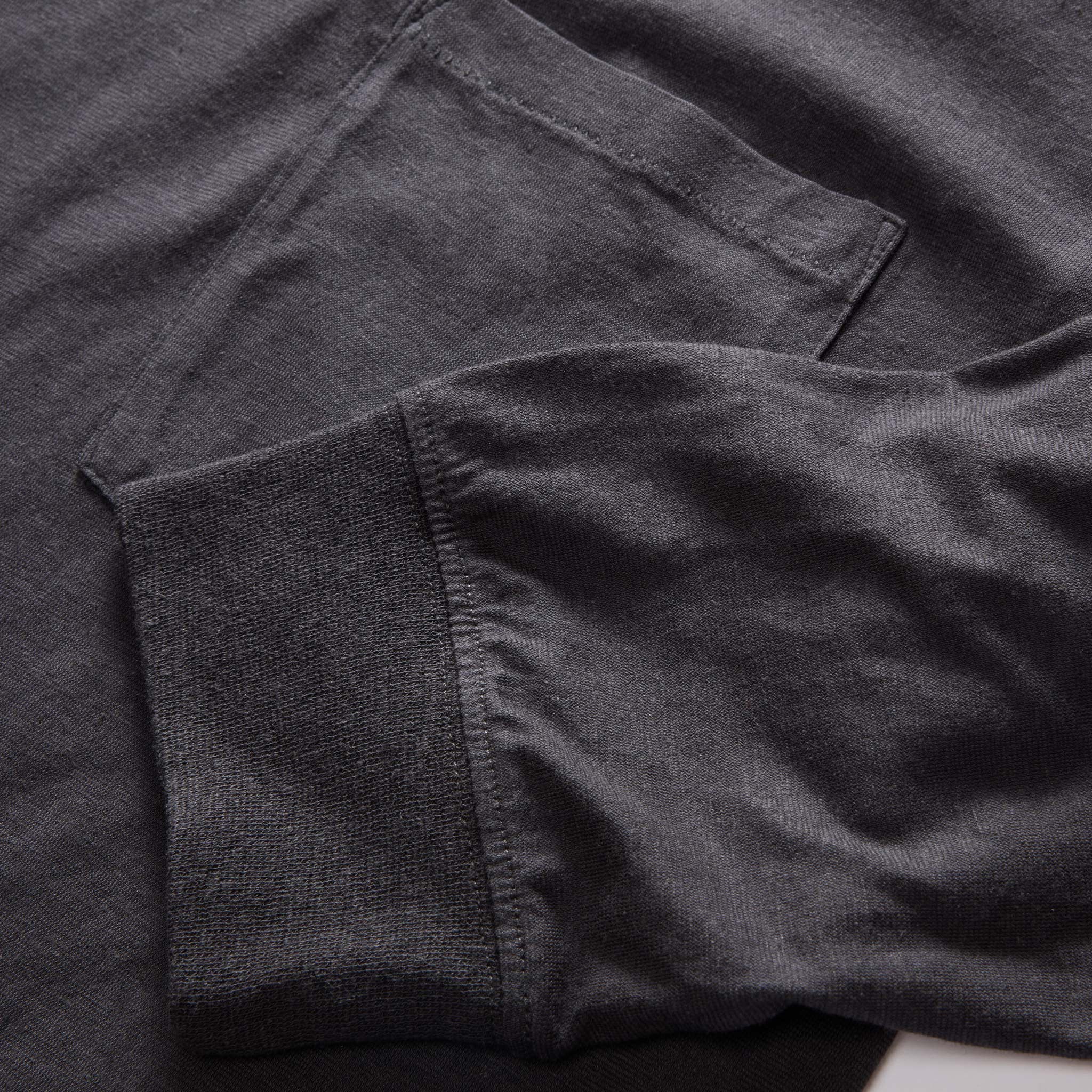 The Cotton Hemp Long Sleeve Tee in Charcoal