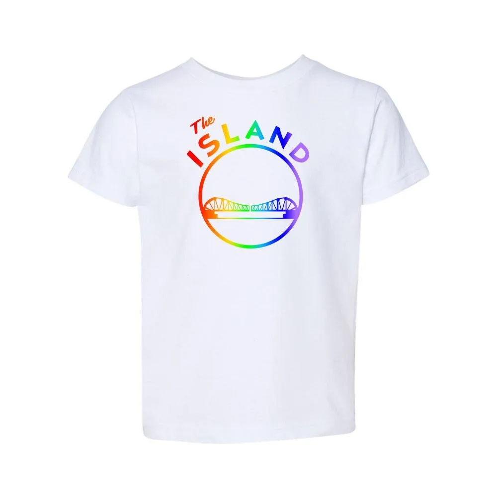 THE ISLAND RAINBOW KIDS COTTON SHORT SLEEVE TEE