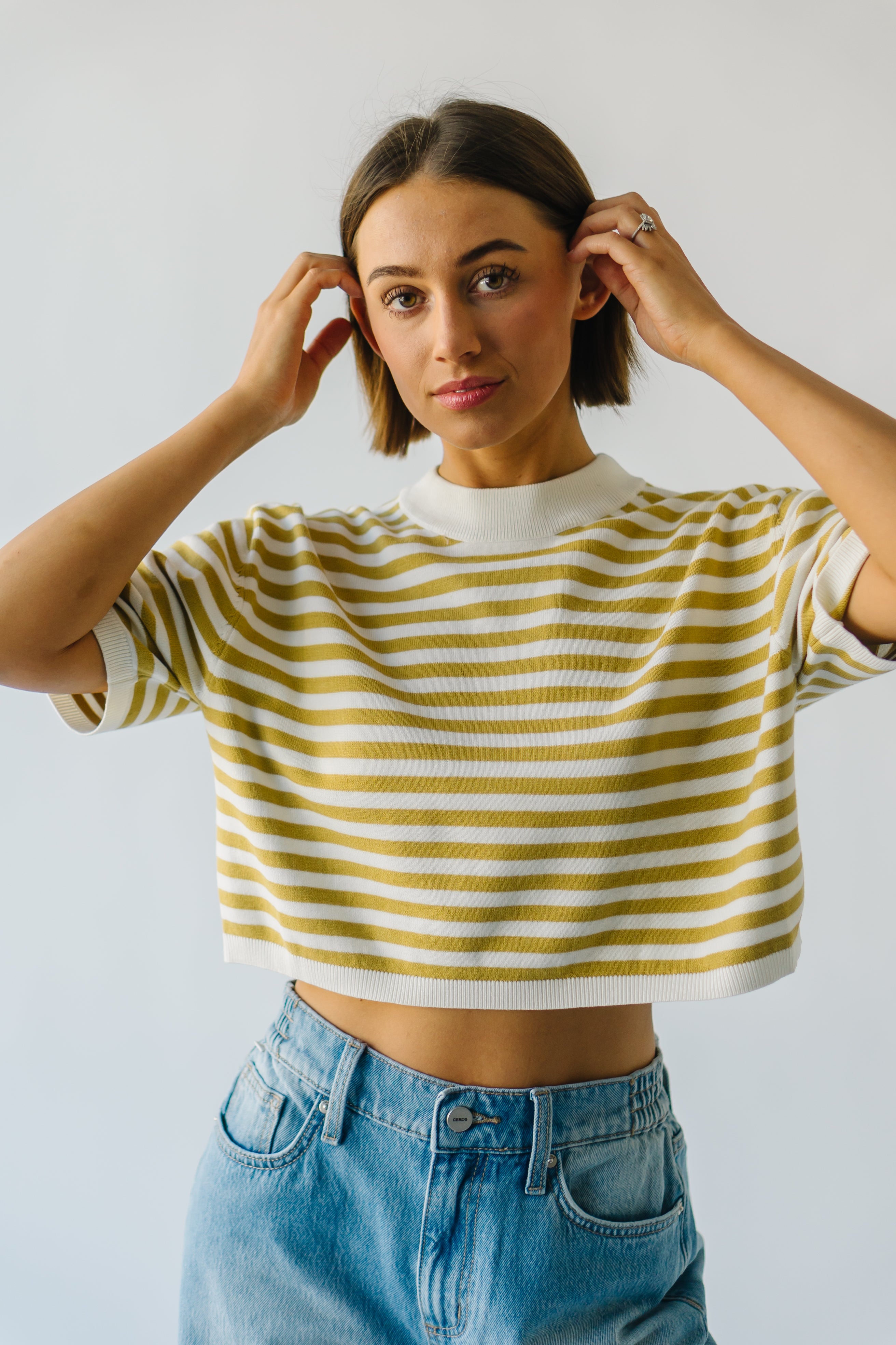 The McGregor Striped Tee in Mustard + White