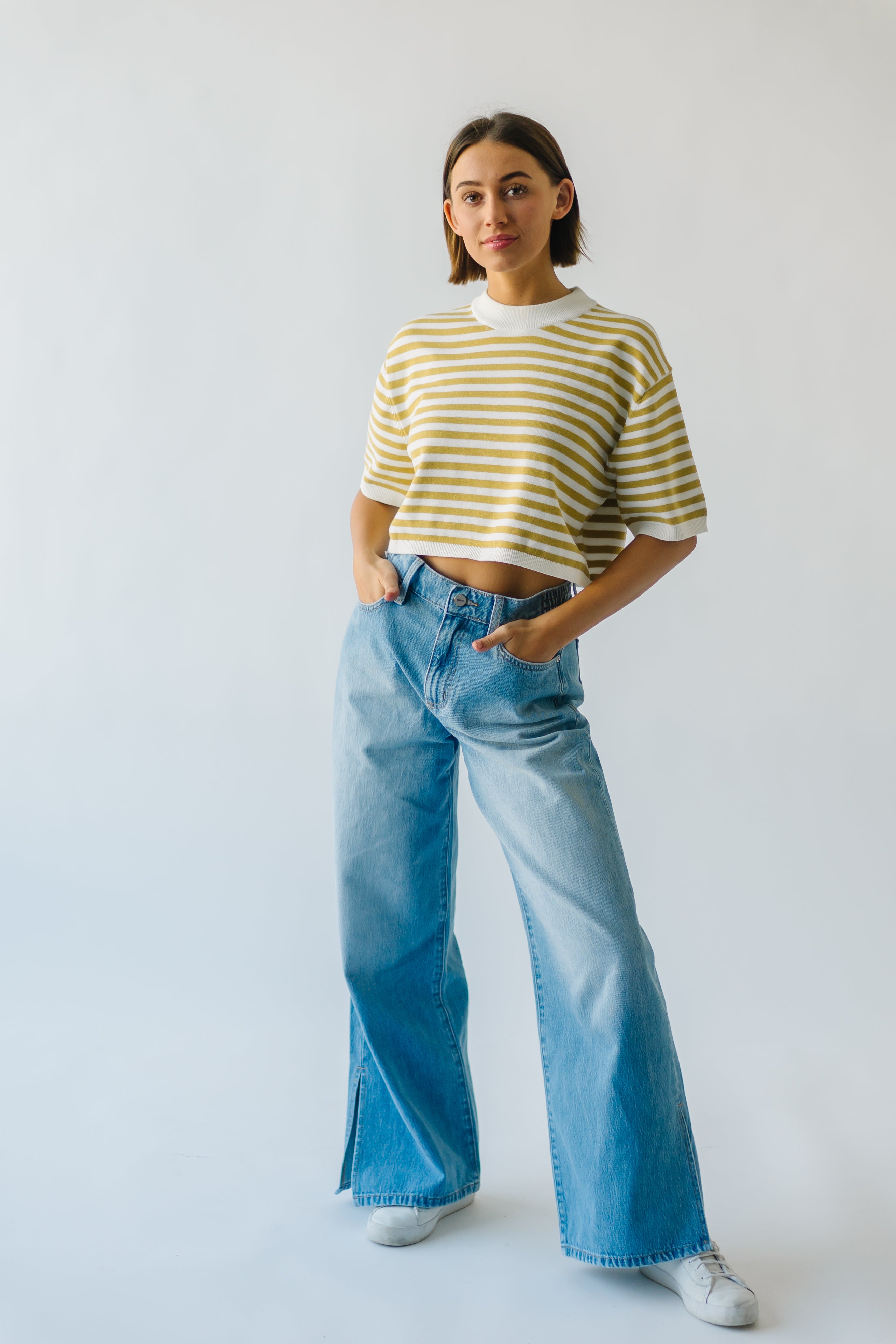 The McGregor Striped Tee in Mustard + White