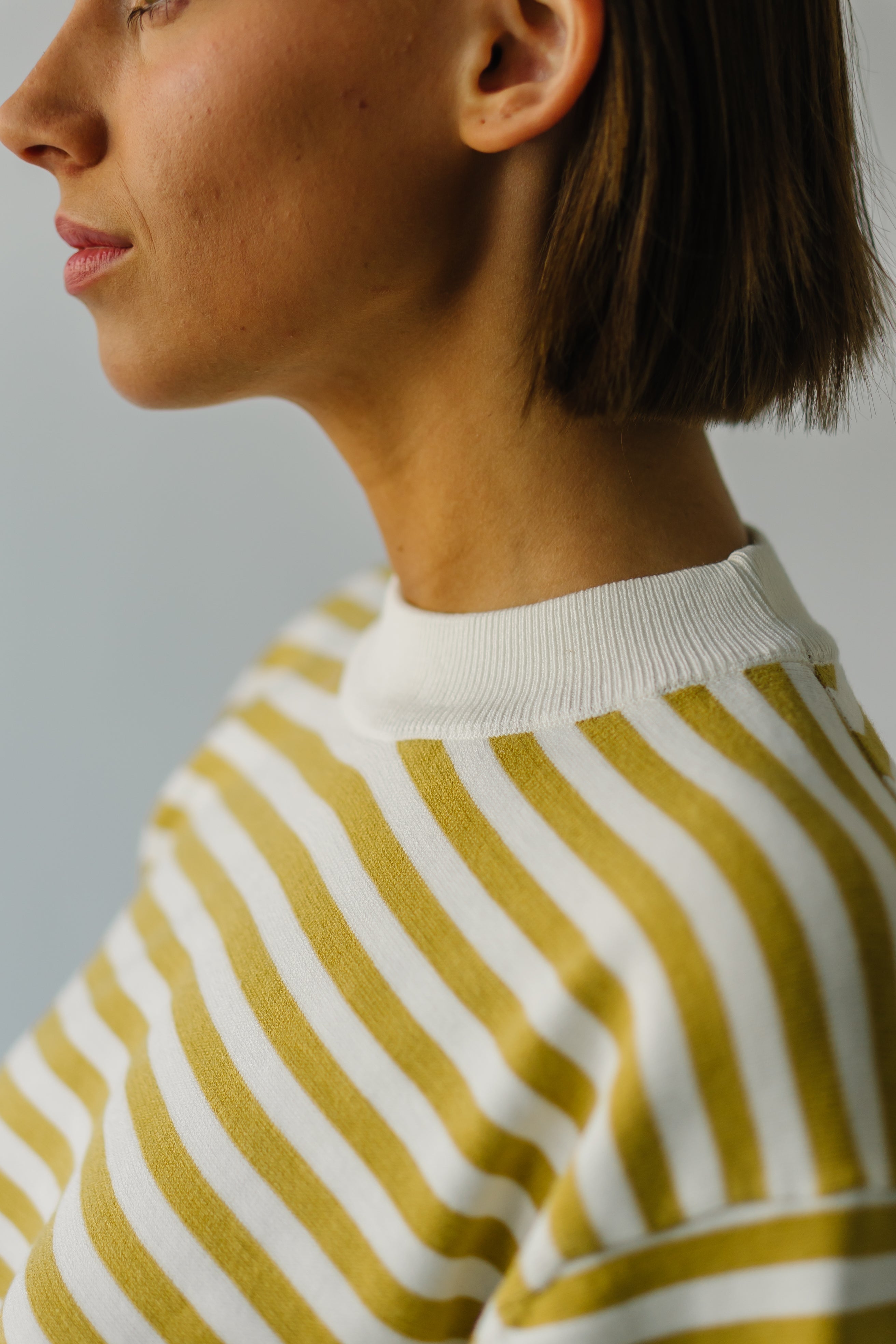 The McGregor Striped Tee in Mustard + White