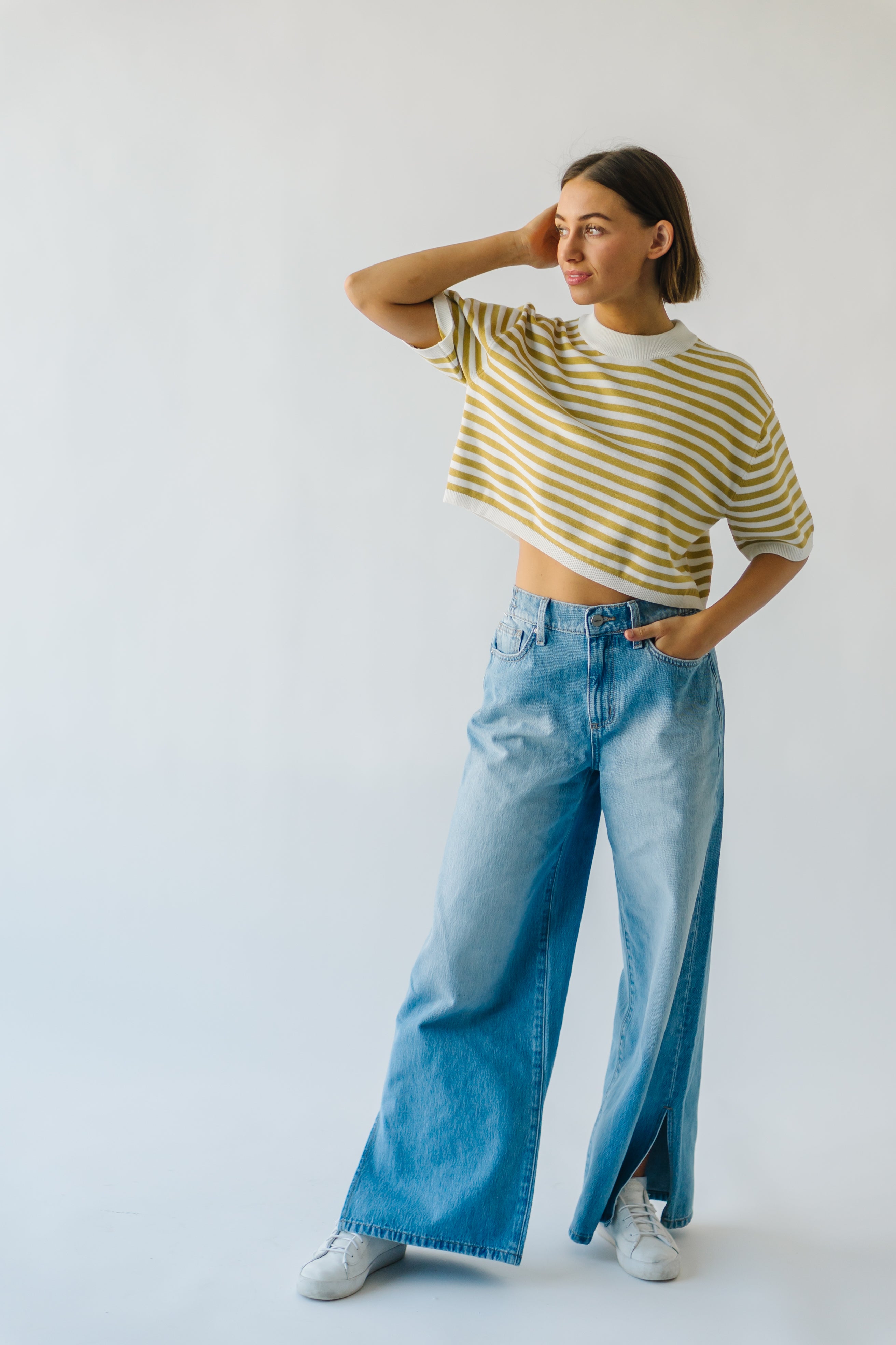 The McGregor Striped Tee in Mustard + White