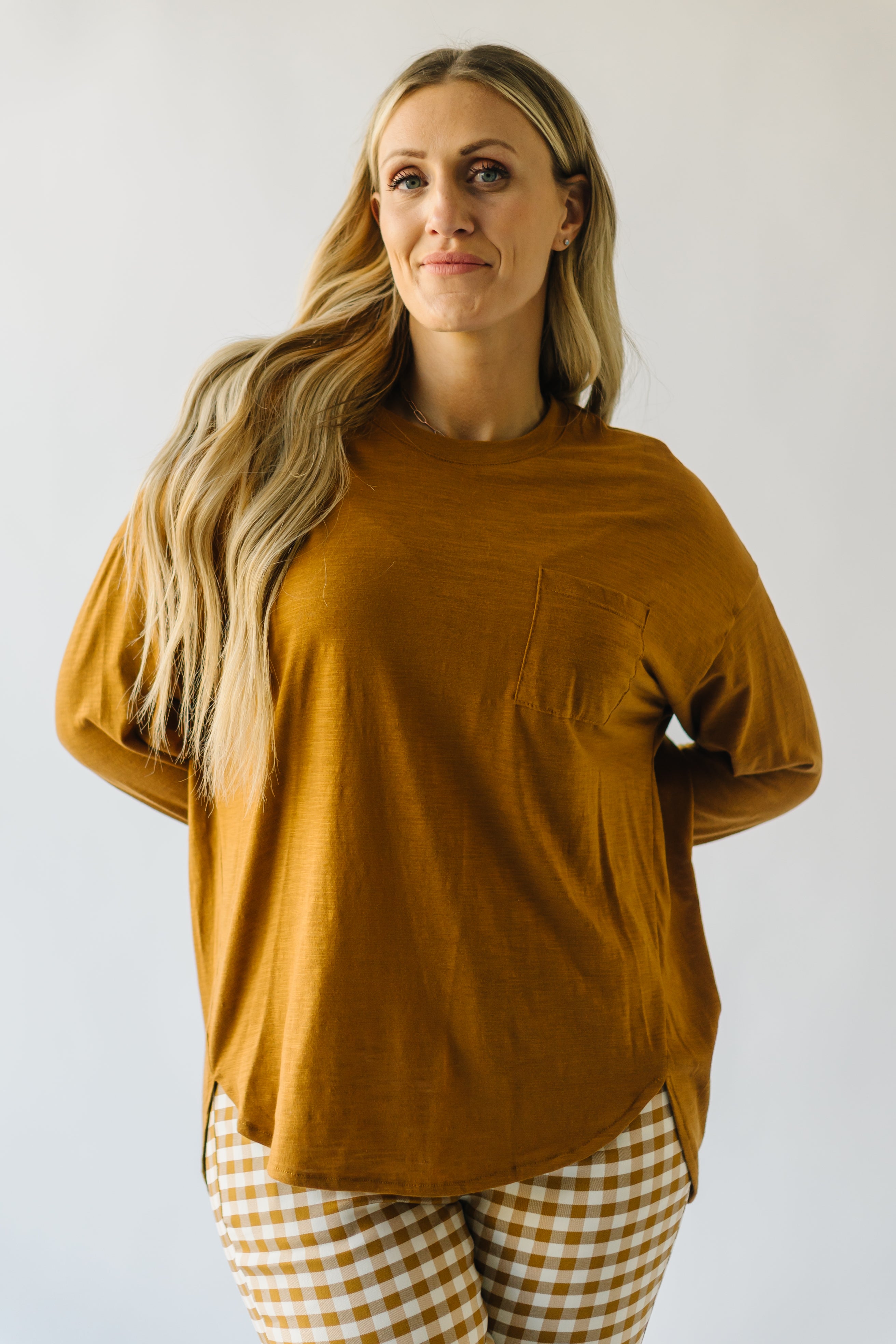 The Rigby Pocket Detail Tee in Brown